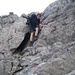 leichte Kletterei im Abstieg