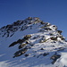 Der kurze Westgrat auf den Gipfel der Kuhscheibe.
