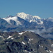 Schwarzhorn-Rundblick: Mont Blanc, in 80 km Luftlinie
