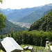 Blick von Savogno nach Chiavenna.