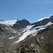 La lingua della vedretta di Vallelunga chiusa fra la cima Vernagl m.3335 al centro e la cima di Vallelunga m.3528 a dx