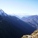 Il gruppo del Monte Rosa (in fondo), la valle Vigezzo