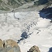 il ghiacciaio ed in fondo la Val Sissone