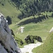 Tiefblick auf die Alp Chalets d'Oche