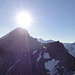 Die Bergwelt öffnet sich. Im Hintergrund das Aletschhorn.