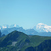 Grandes Jorasses, Aiguille Verte und Mont Blanc