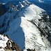 Tiefblick von der Parseierspitze (3036m) auf den Gatschkopf (2945m) wo man unsere Spuren erkennen kann