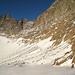 Hier beginnt der Aufstieg durch die Südflanke der Parseierspitze 3036m
