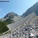 Rückblick auf den Abstiegsweg vom Bielschitzasattel