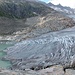 Gletscherzunge des Rhonegletschers im August 2012.