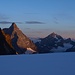 Morgensonne am Matterhorn und Dent Blanche
