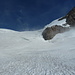 Der erstere "steilere" Aufschwung auf dem Lys-Gletscher, durchaus spaltenreich!