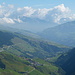 Ein Blick talauswärts kurz vor der Alp Salischina: Vrin und Lumbrein.