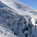 Eisbruch links des Abstiegswegs