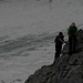 Jacky und Romy im Aufstieg - im Hintergrund der Steghorngletscher