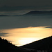 The sun reflecting in the Lago Maggiore (on the horizon one can see Monviso again)
