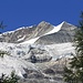 Zweiter Besteigungsversuch 17.-19.8.2012:<br /><br />Aussicht vom Hüttenweg oberhalb Randa aufs Bishorn (4153m) hoch über dem Bisgletscher.