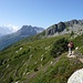 Querung nach Loriaz und Mont Blanc