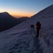 Frühmorgens auf dem Hohbalmgletscher