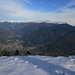 Blick hinab ins Valsugana (Pergine) und zu den Fleimstaler Alpen