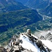 Tiefblick ins 2600 Meter tiefer liegende Val Ferret