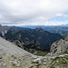 Blick ins Hohlensteintal mit Sarlkofel,2378m und Hochpustertal von Luckelescharte,2545m.