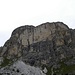 Die Sudwestwand des Unterebenkofel oder Cima Piatta Bassa, 2581m.