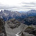 Blick Richtung Sudwesten, mit Monte Cristallo(3221m)-links und  und die Drei Tofanen-rechts.