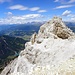Tiefblick ins Hohlensteintal oder Val di Landro, mit Toblacher See oder Lago di Dobbiaco.
