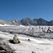 Auf 2800m am Fusse des Chammlihoren. Der Gletscher zieht sich zurück.