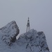 immer noch kalt, windig & neblig auf der Zumsteinspitze