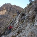 die ersten Meter am Pisciadu-Klettersteig