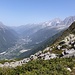 schöne Ausblicke auf das Tal hinunter; dominant natürlich Chamonix