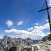 Wolkenstimung auf Gipfel des Birkenkofel,2922m in Sextner Dolomiten.