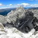 Tiefblick ins obere Teil des Birkental(Birkenscarte oder Forcela dei Baranci,2540m), am Fusse des Kohlalplspitzen und Haunold.