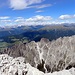 Blick Richtung Norden,uber Neunerkofel(2581m)-mitte  und Gantkofel(2692m)-rechts im Vordergrund,Riesferner Gruppe,Zillertaler Alpen und Venediger im Hintergrund.