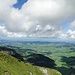 Im Flachland schön, in den Bergen bewölkt... Der Blick über das Appenzeller Hügelland Richtung Bodensee.