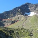 Beim Bristenhüttli - Aufstiegs- (rot) und Abstiegsroute (gelb) zum NE-Grat