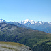 Panorama vom Fletschhorn über Weisshorn bis ins Rhonetal