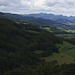 Aussicht etwas westlich des höchsten Punktes vom Schnäpfeflüeli (878m) auf den baselbieter Jura.