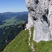 Blick vom Ausstieg zur Abseilstelle