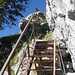 Typische Passage im Klettersteig