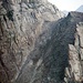 Westliche Gonerlilücke. Bergsteiger am Einstieg und Schlüsselstelle zum Ostgrat des Pizzo Gallina.