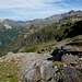 Aufstieg zum Sattel der Corona di Redorta über die in der letzten Eiszeit abgeschliffenen Felsbuckel