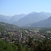 Ausblick von Gaggio über das Valle d'Ossola Richtung Norden.