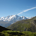Blick hinüber zur morgigen Tour über Höhbalmen zurück nach Zermatt