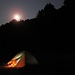 Rise of the full moon over our campsite
