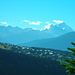 Ach so, diese Aussicht! Im Vordergrund die Häuser von Crans-Montana