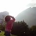 Saskia bewundert die Simmenfluh, bzw. Sunnighorn… [tour53507 Sunrise @ Sunnighorn]