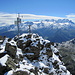 Gipfel Le Luisin 2785 m<br />Im Hintergrund die Mont Blanc Gruppe